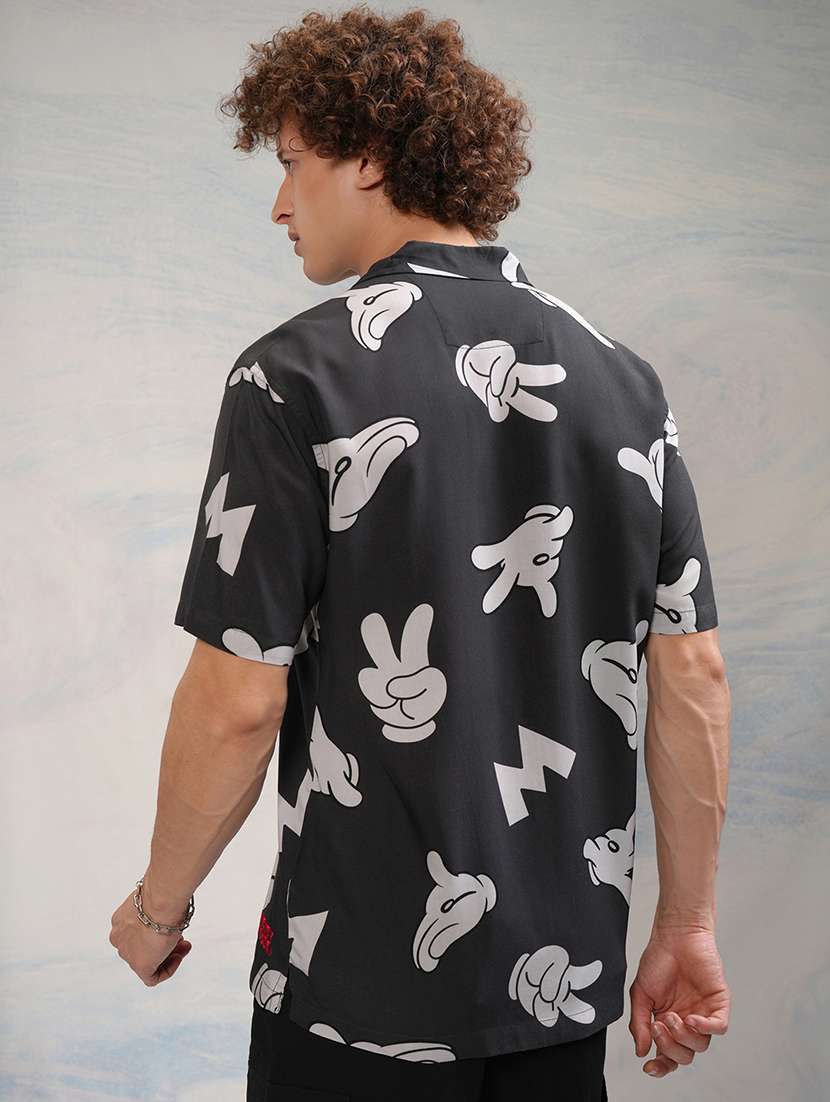 men printed short sleeve regular fit casual shirt - 22504408 -  Standard Image - 4