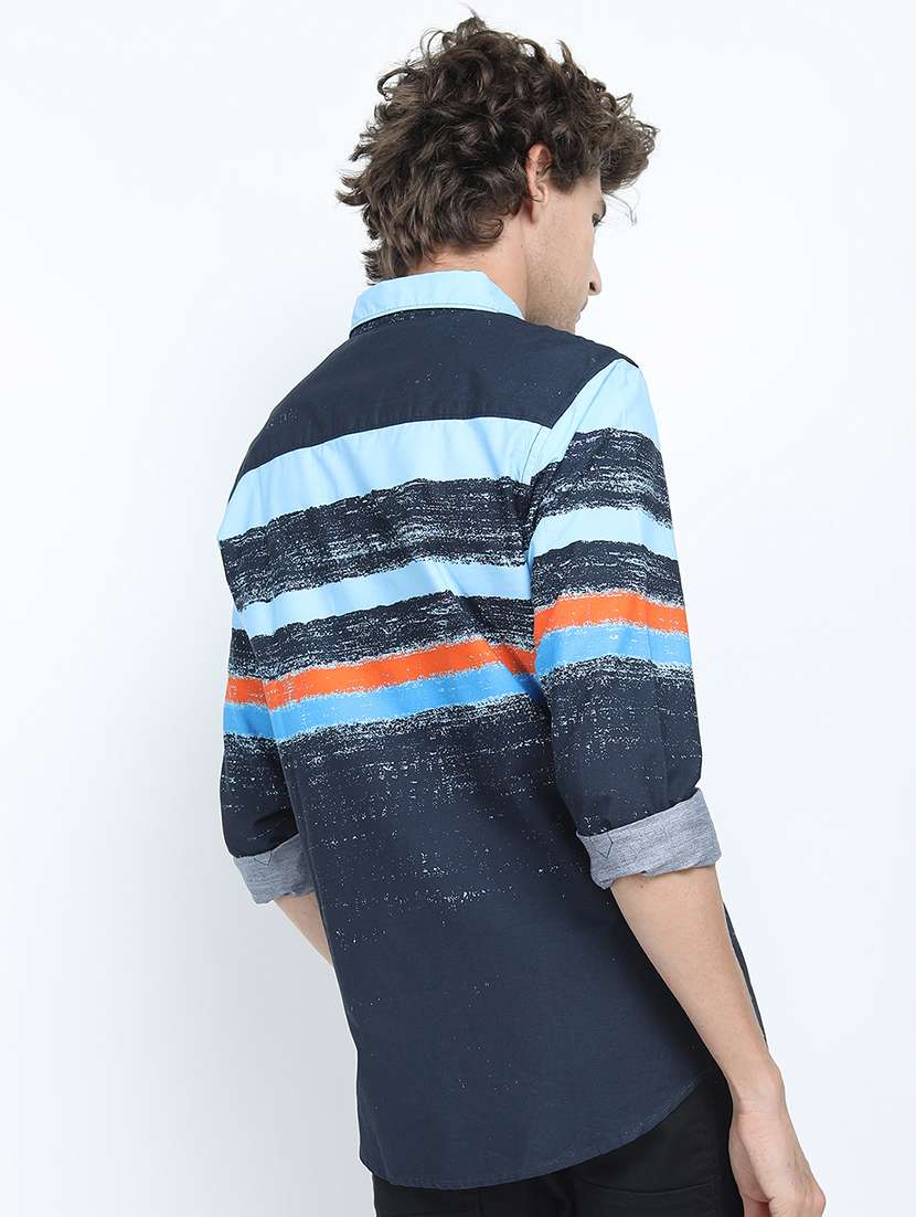 men printed long sleeve regular fit casual shirt - 22504443 -  Standard Image - 4