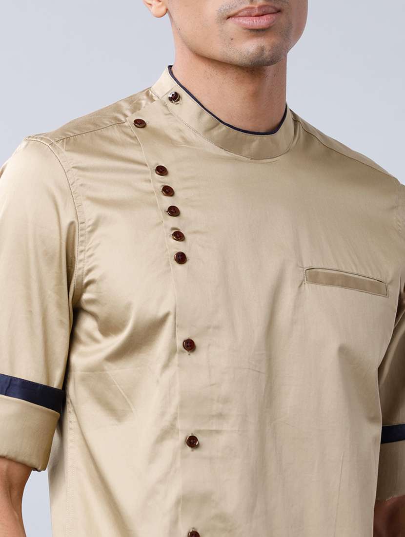men solid long sleeve slim fit casual shirt - 22504492 -  Standard Image - 1