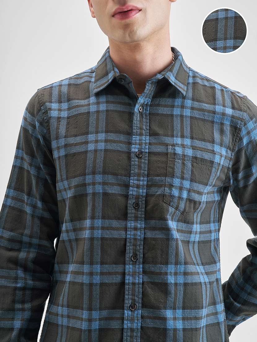 Men Checkered Long Sleeve Regular Fit Casual Shirt - 22504549 -  Standard Image - 1