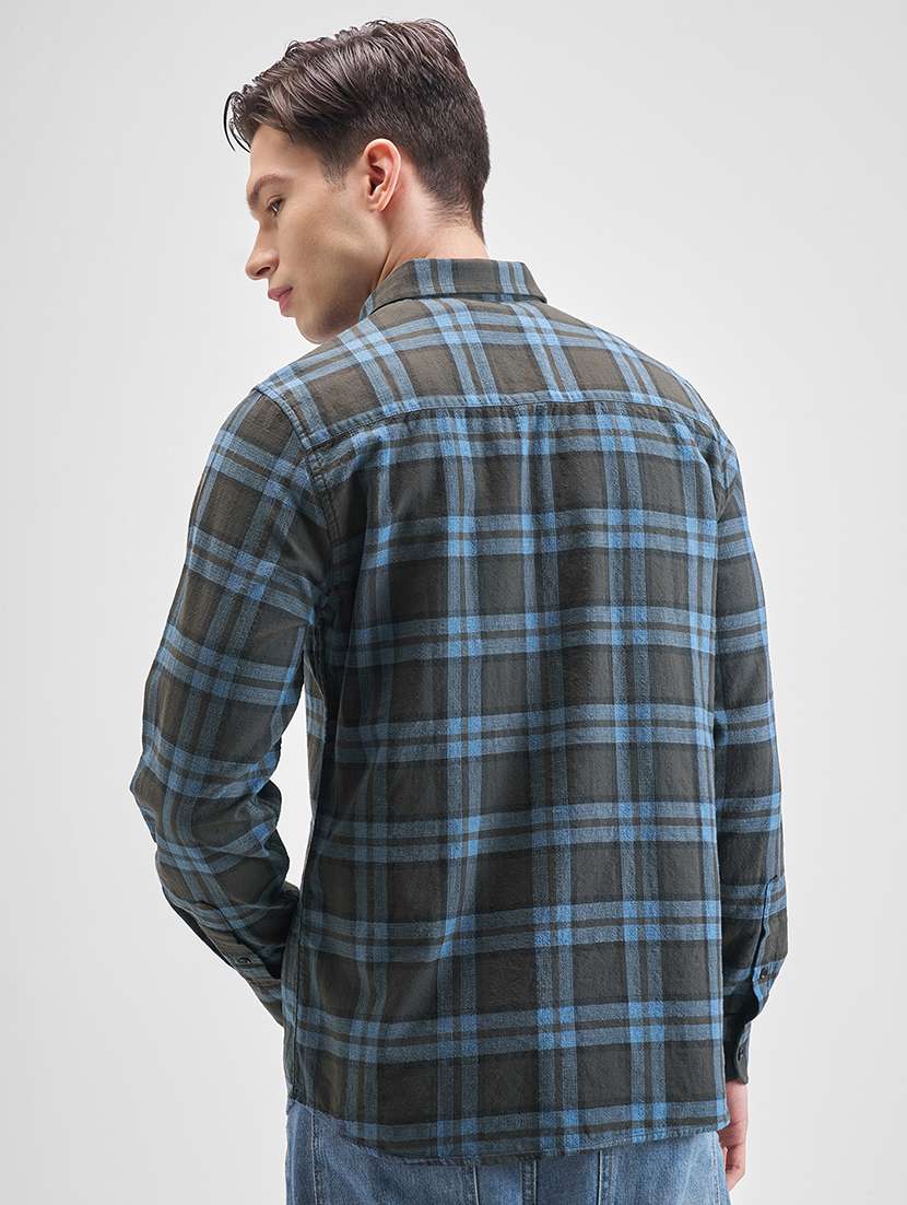 Men Checkered Long Sleeve Regular Fit Casual Shirt - 22504549 -  Standard Image - 4