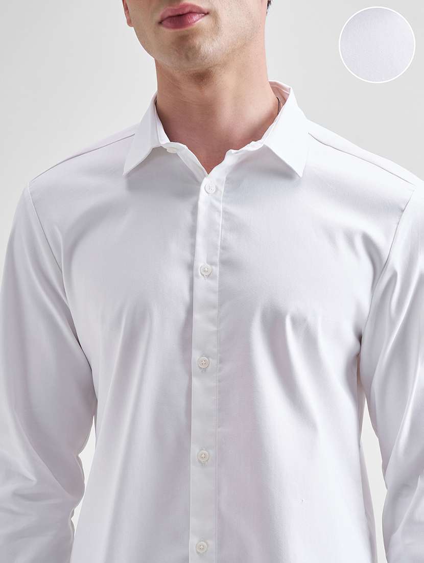 men solid long sleeve regular fit casual shirt - 22504566 -  Standard Image - 1