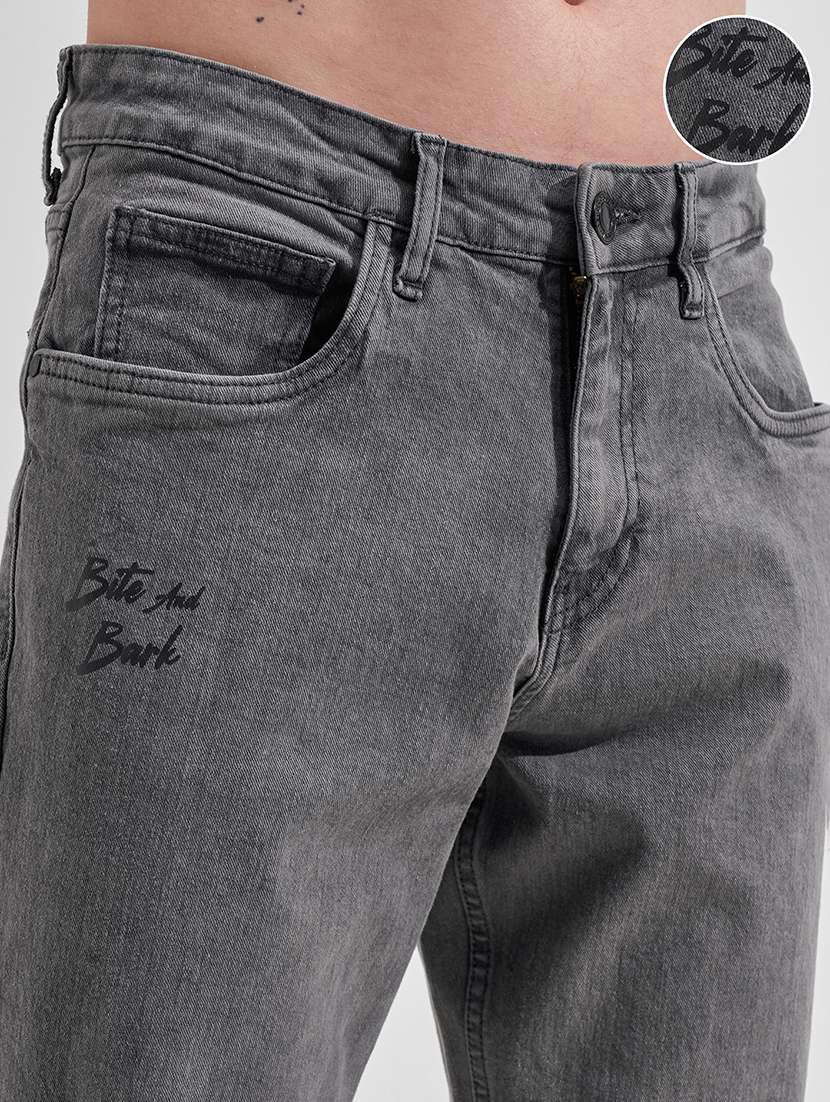 men printed mid rise straight jeans - 22504591 -  Standard Image - 1