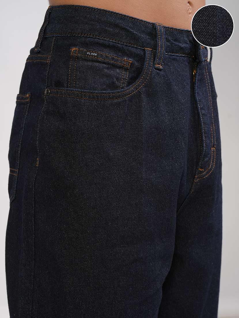 men plain mid rise full length straight jeans - 22504599 -  Standard Image - 1