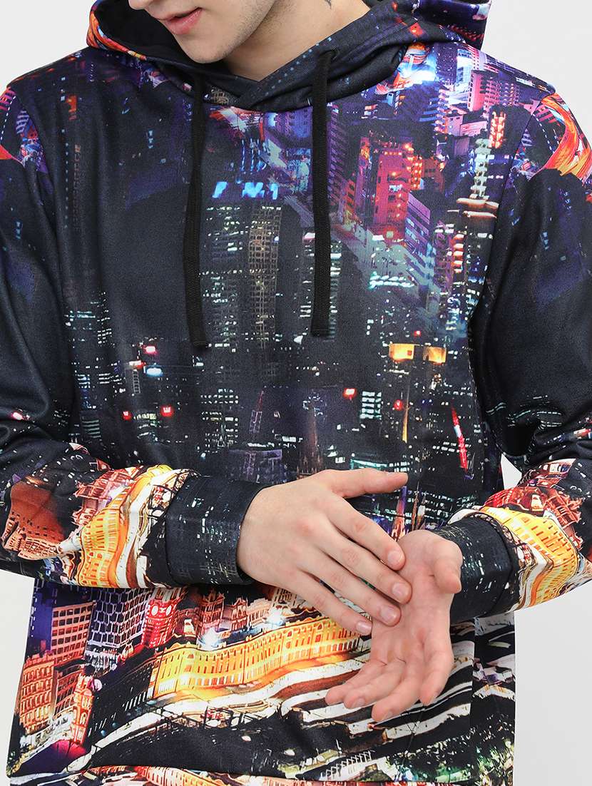 men printed long sleeve regular fit sweatshirt - 22504643 -  Standard Image - 1