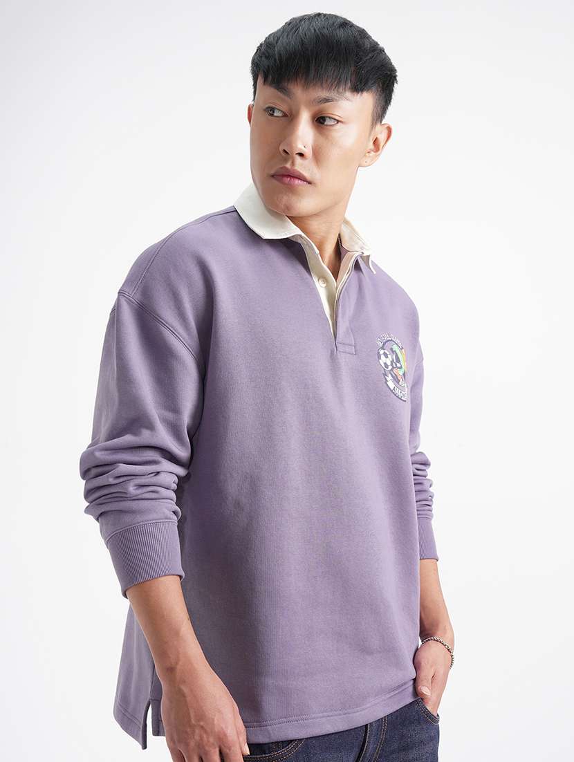 men printed long sleeve regular fit sweatshirt - 22504651 -  Standard Image - 4