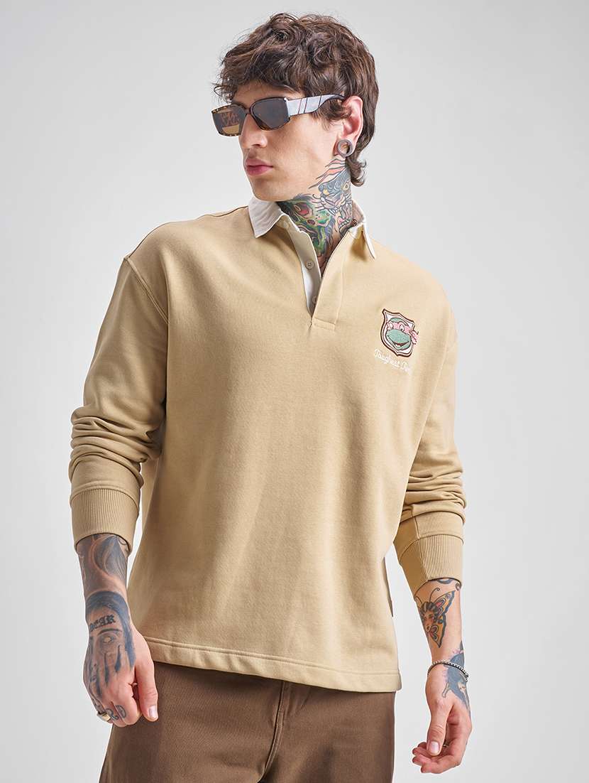 men printed long sleeve regular fit sweatshirt - 22504652 -  Standard Image - 1