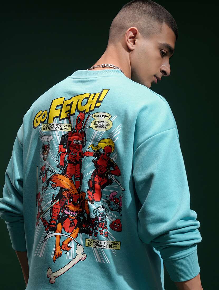 men printed long sleeve regular fit sweatshirt
