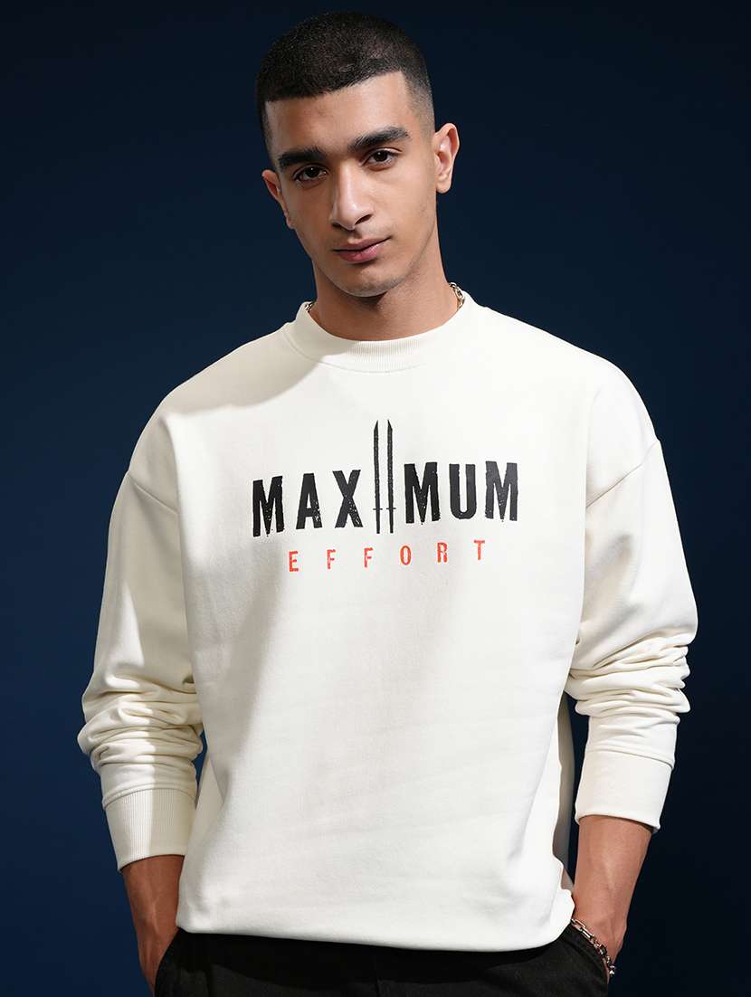 men printed long sleeve regular fit sweatshirt - 22504673 -  Standard Image - 1
