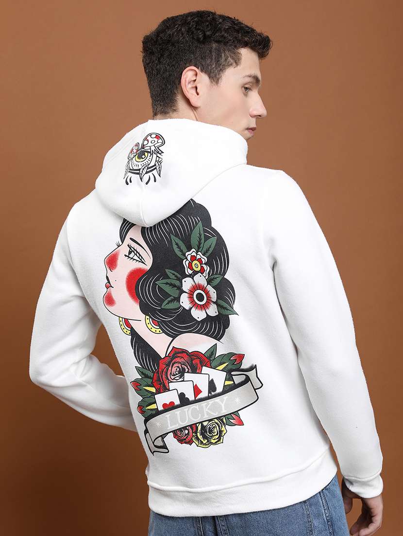 men printed long sleeve regular fit sweatshirt