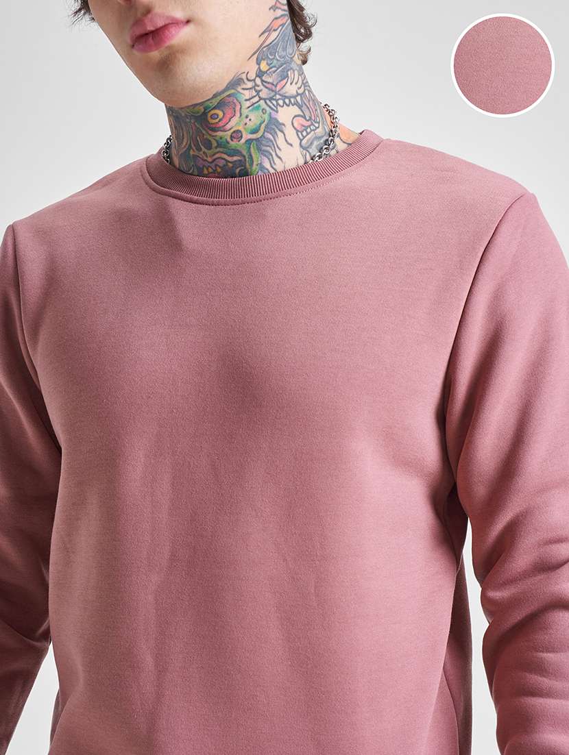 men solid long sleeve regular fit sweatshirt - 22504681 -  Standard Image - 1