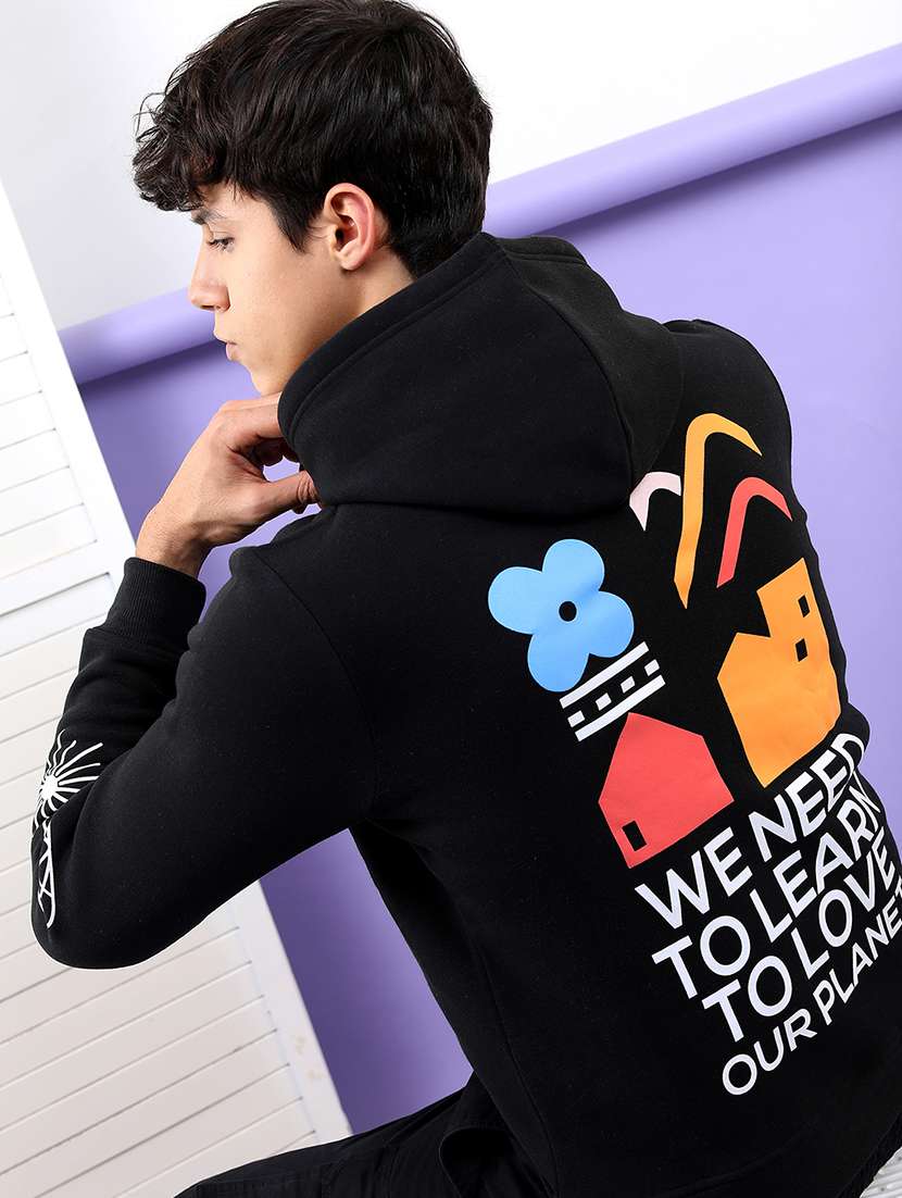 men printed long sleeve regular fit sweatshirt