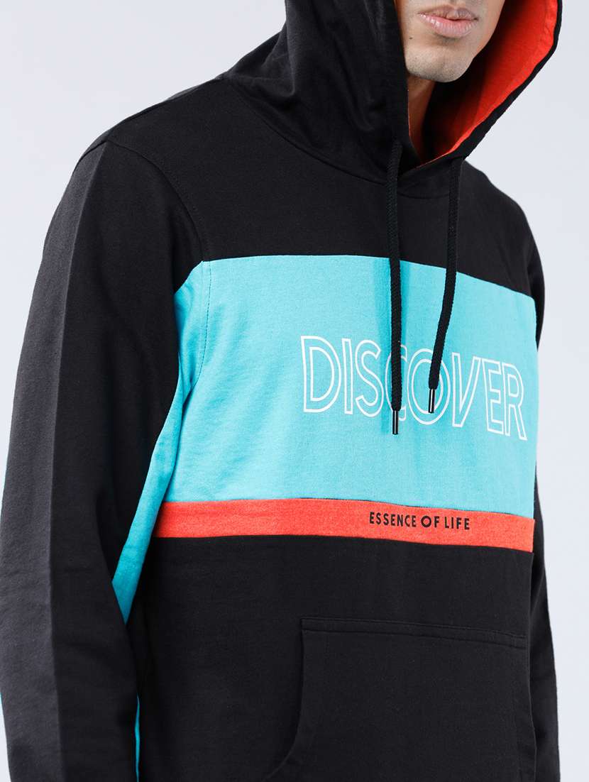 men color block long sleeve regular fit sweatshirt - 22504691 -  Standard Image - 1