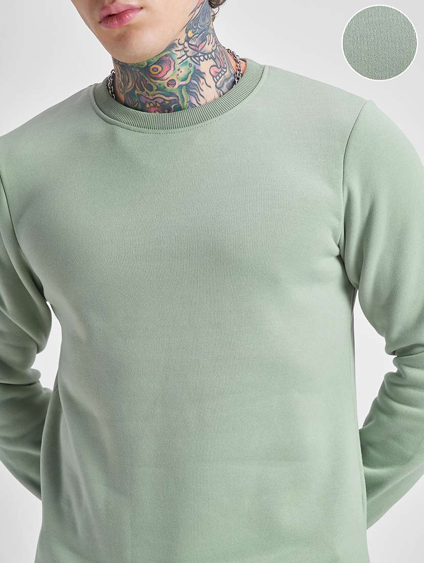 men solid long sleeve regular fit sweatshirt - 22504697 -  Standard Image - 1