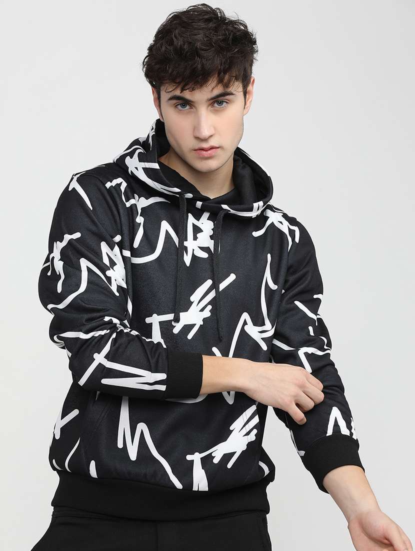 men printed long sleeve regular fit sweatshirt