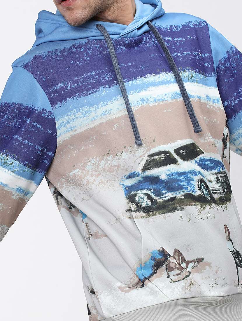 men printed long sleeve regular fit sweatshirt - 22504708 -  Standard Image - 1
