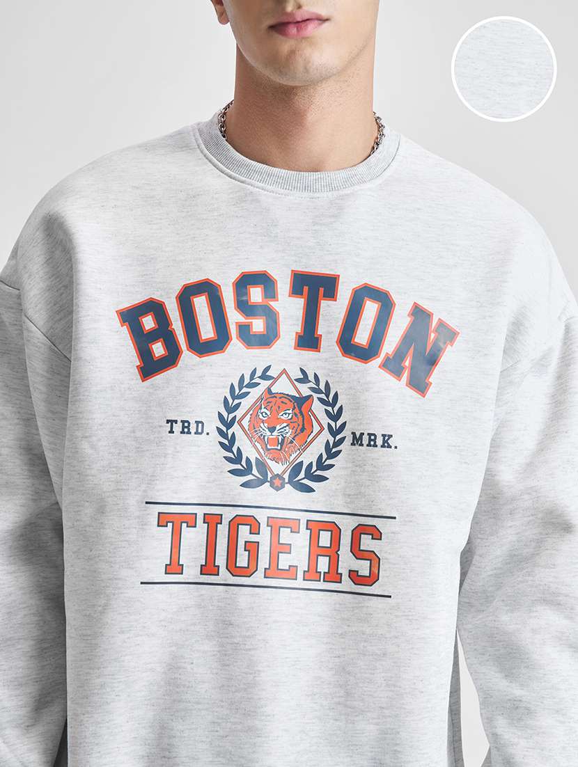men printed long sleeve regular fit sweatshirt - 22504724 -  Standard Image - 1