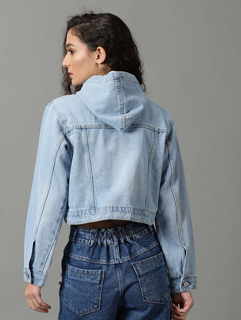 women washed long sleeves hooded jacket - 22504779 -  Standard Image - 4