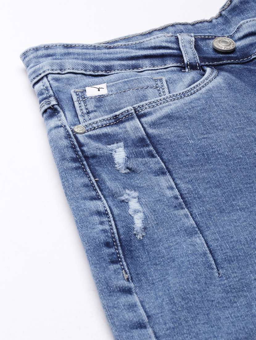 women distressed mid rise straight fit jeans - 22504802 -  Standard Image - 6