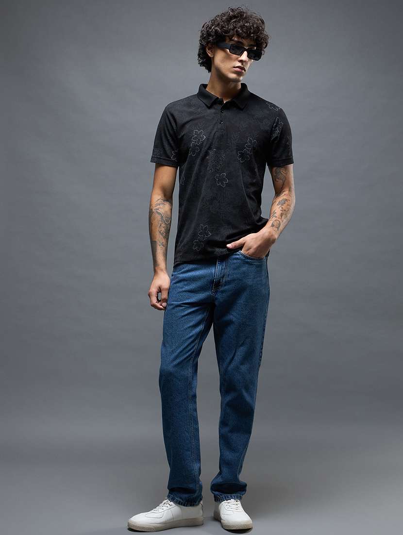 men printed short sleeve regular fit polo t-shirt - 22504803 -  Standard Image - 4