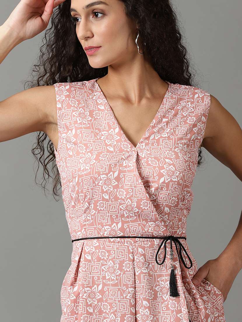 Women Printed Sleeveless Full Leg Jumpsuit - 22504811 -  Standard Image - 1