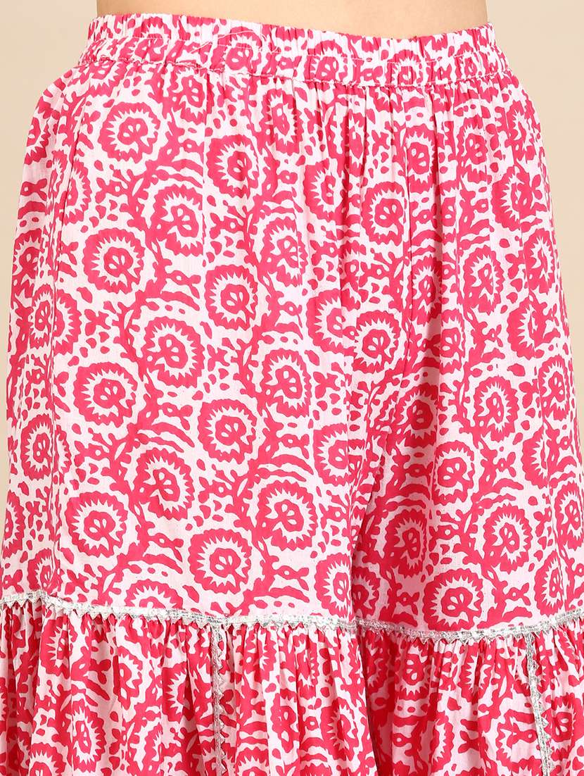 Women Printed Shoulder Strap Kurta And Sharara Set - 22504836 -  Standard Image - 6