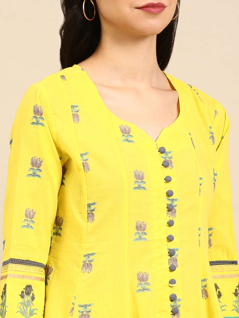women printed sweetheart neck kurta and skirt set with dupatta - 22504848 -  Standard Image - 4
