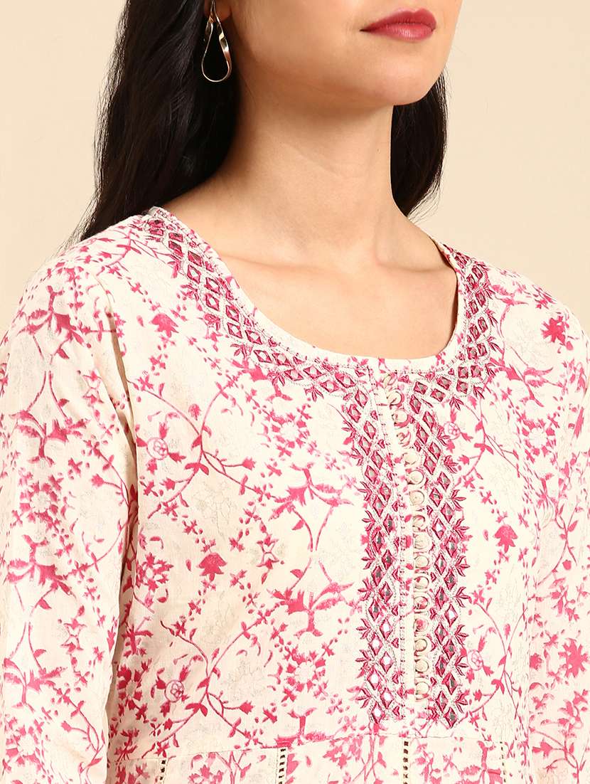 Women Printed Round Neck Kurta And Pant Set With Dupatta - 22504884 -  Standard Image - 4