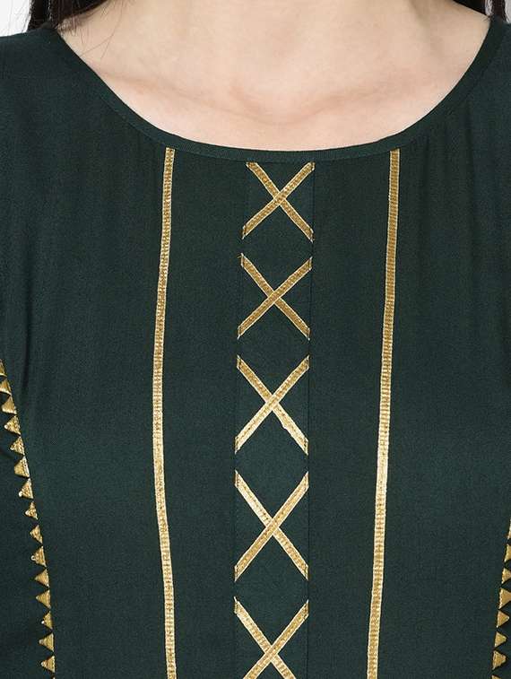 women gota work three quarter sleeve anarkali kurta - 22504905 -  Standard Image - 1