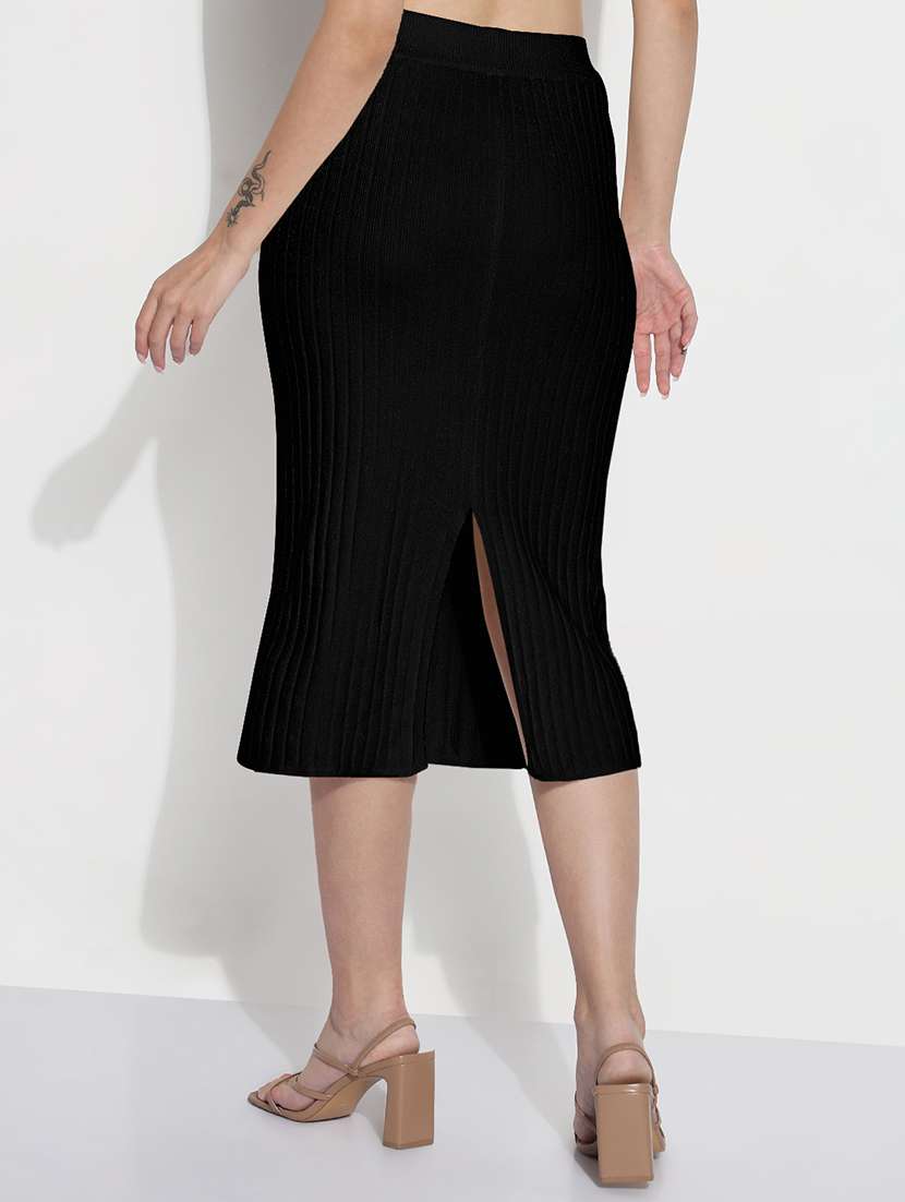 women self design mid rise midi pencil skirt - 22504980 -  Standard Image - 4