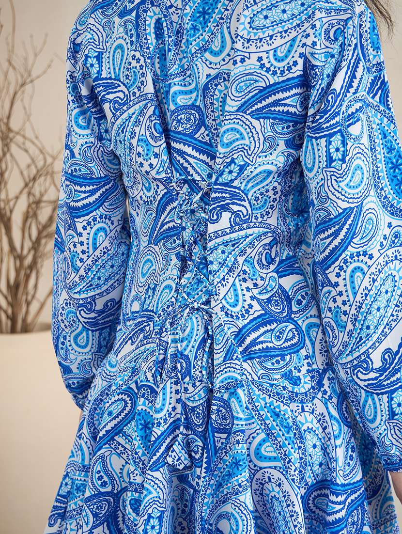 women printed long sleeves shirt dress - 22504986 -  Standard Image - 6
