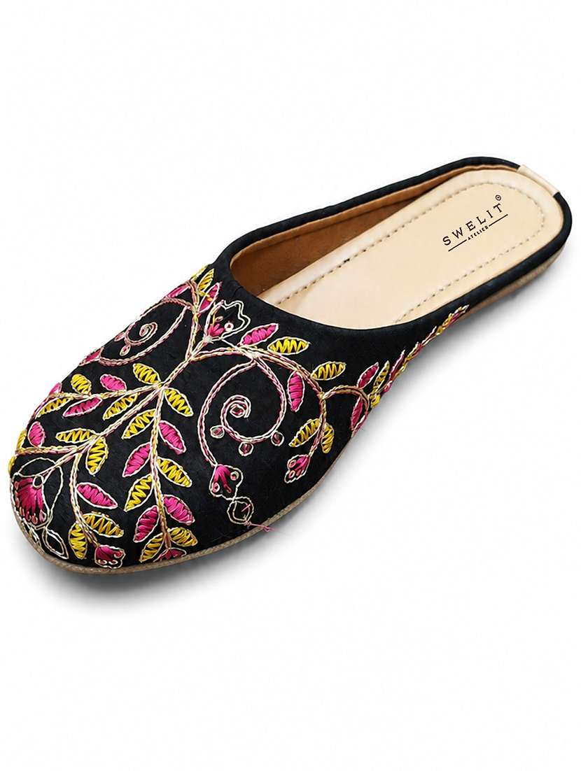 women embroidered slip on mules - 22504989 -  Standard Image - 1