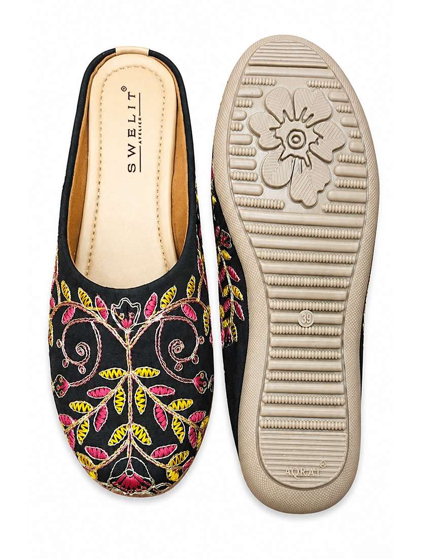 women embroidered slip on mules - 22504989 -  Standard Image - 4