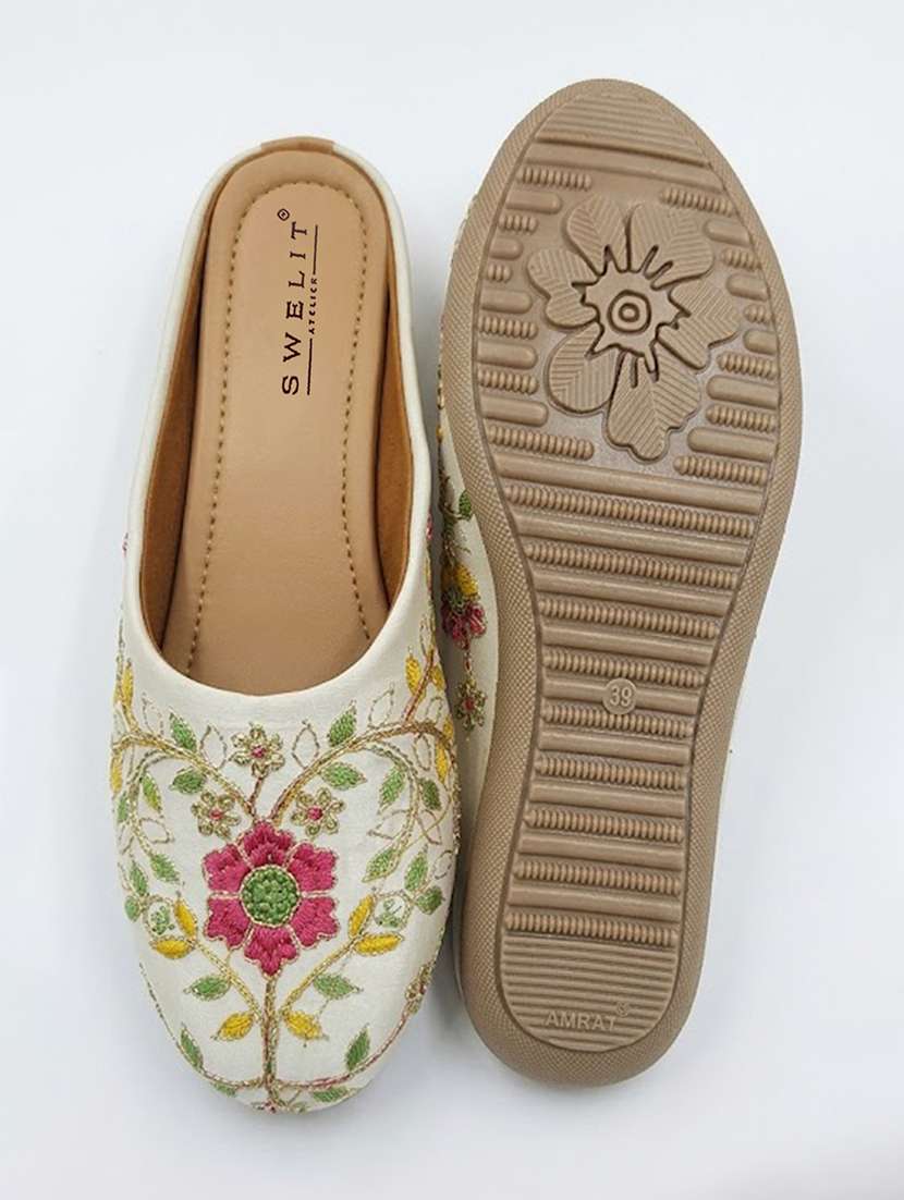 women embroidered slip on mules - 22504990 -  Standard Image - 4