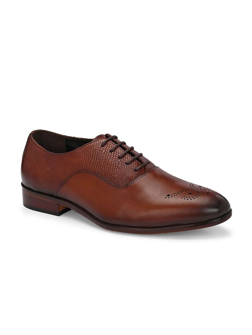 men brown lace-up oxford - 22504992 -  Standard Image - 1