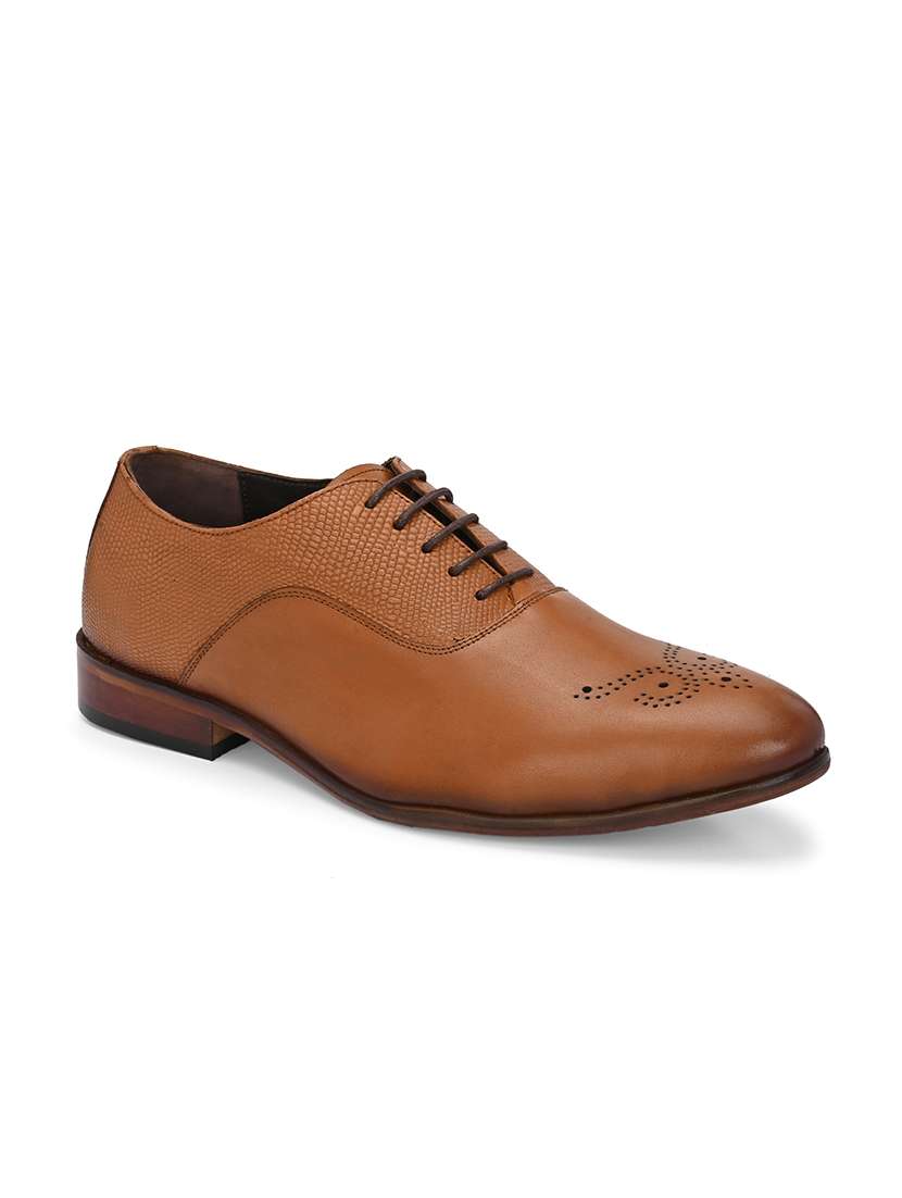 men tan lace-up oxford - 22504993 -  Standard Image - 1