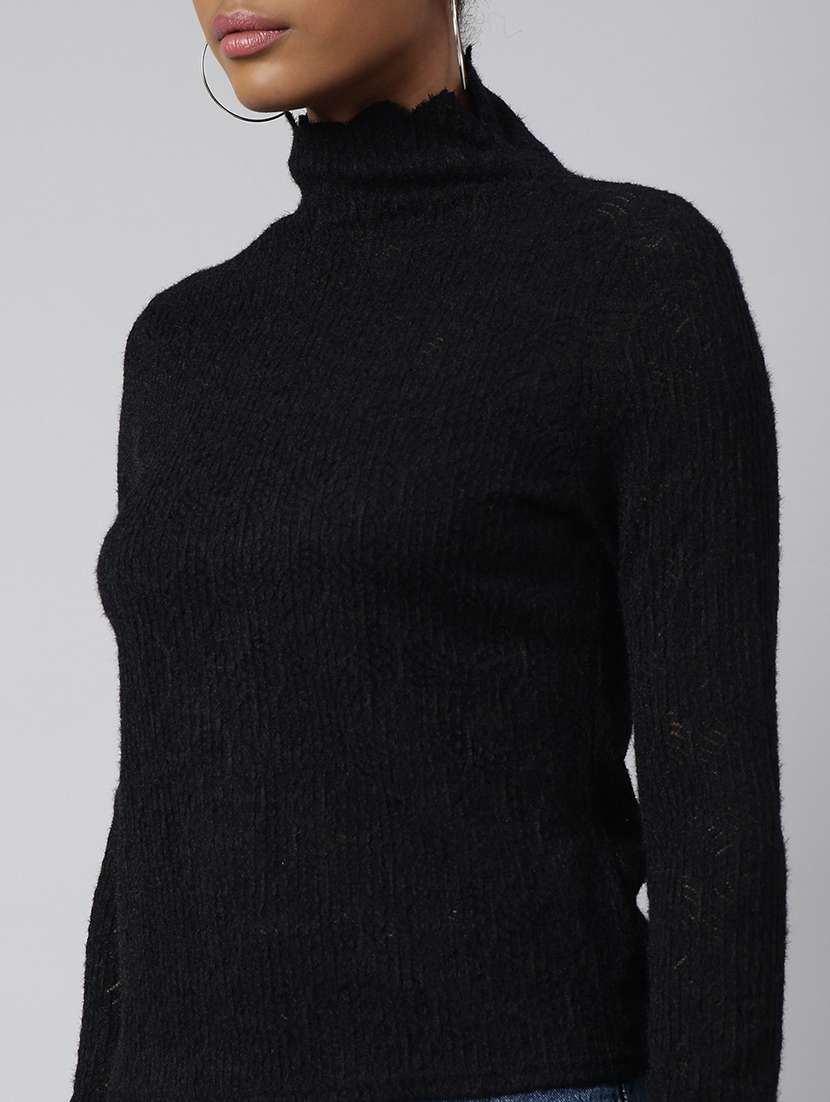 Women Self Design High Neck Regular Top - 22505030 -  Standard Image - 1