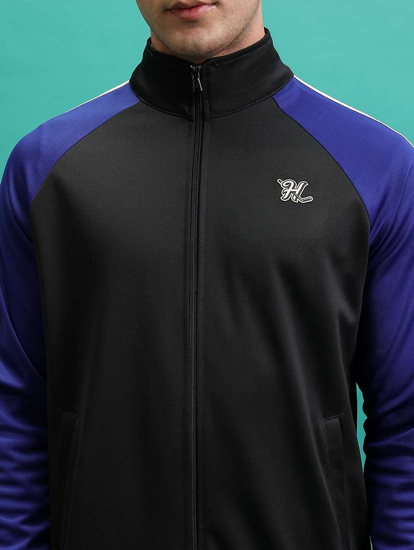 men color block long sleeve full length track suit - 22505084 -  Standard Image - 1