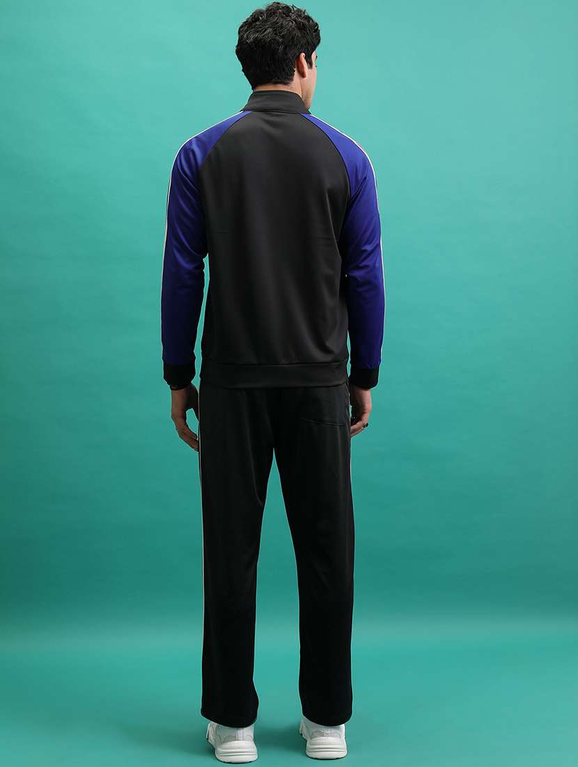 men color block long sleeve full length track suit - 22505084 -  Standard Image - 4