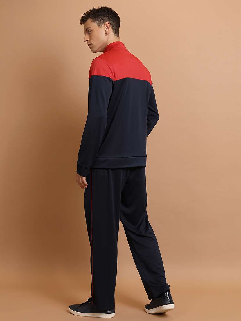 men color block long sleeve full length track suit - 22505085 -  Standard Image - 4