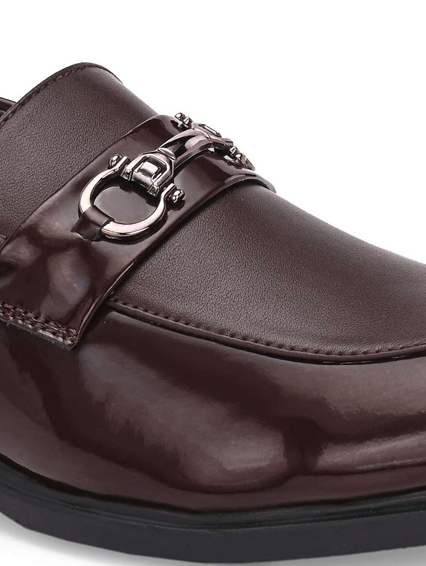 men solid slip on horsebit loafer - 22505120 -  Standard Image - 4