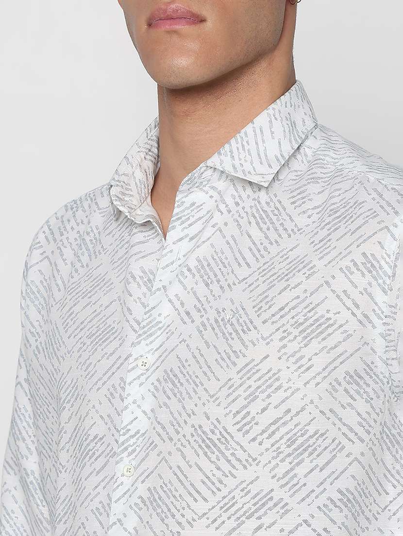 Men Printed Long Sleeve Slim Fit Formal Shirt - 22505159 -  Standard Image - 1