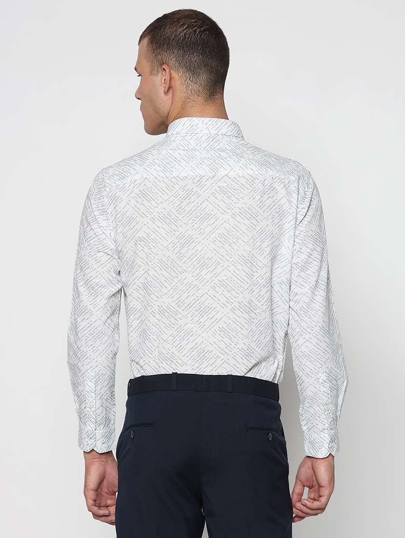 Men Printed Long Sleeve Slim Fit Formal Shirt - 22505159 -  Standard Image - 4