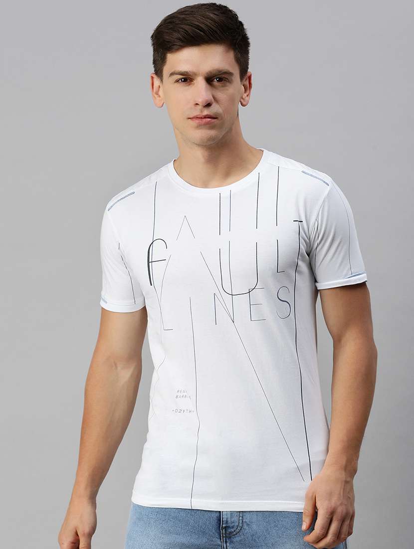 men printed short sleeve slim fit t-shirt - 22505188 -  Standard Image - 1