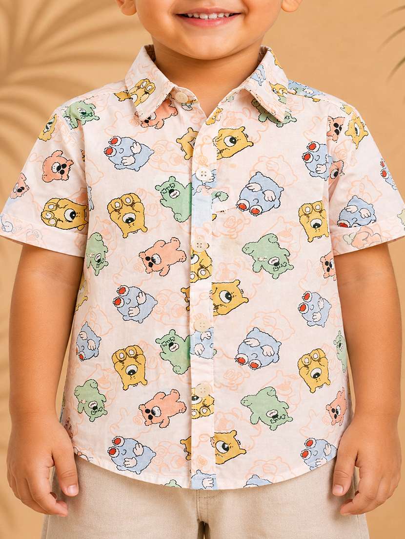 boys printed short sleeve casual shirt - 22505201 -  Standard Image - 1