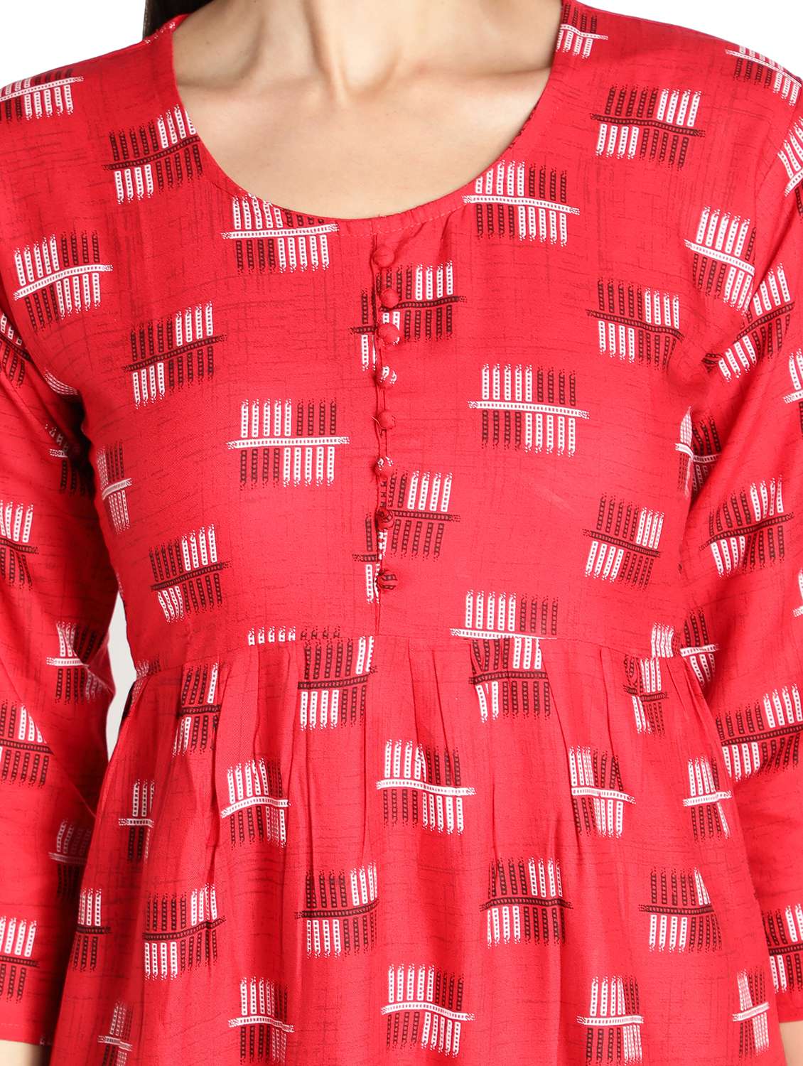 women printed round neck kurta and pant set - 22505217 -  Standard Image - 1