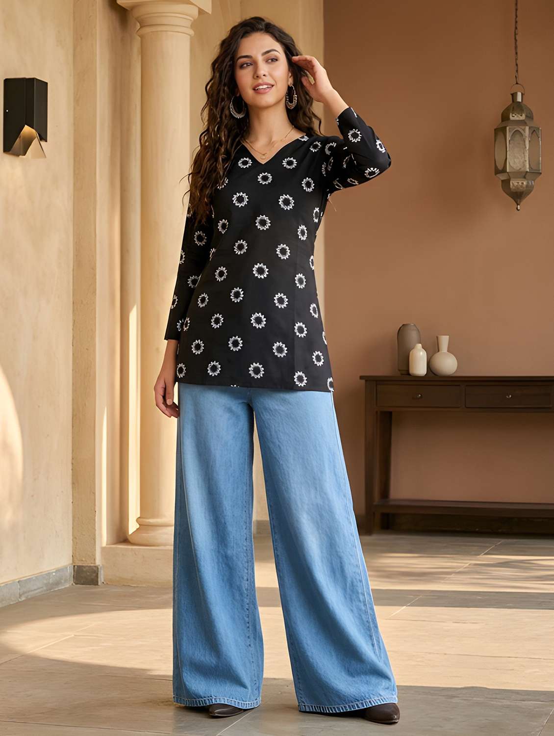 women printed halter neck ethnic top - 22505317 -  Standard Image - 4