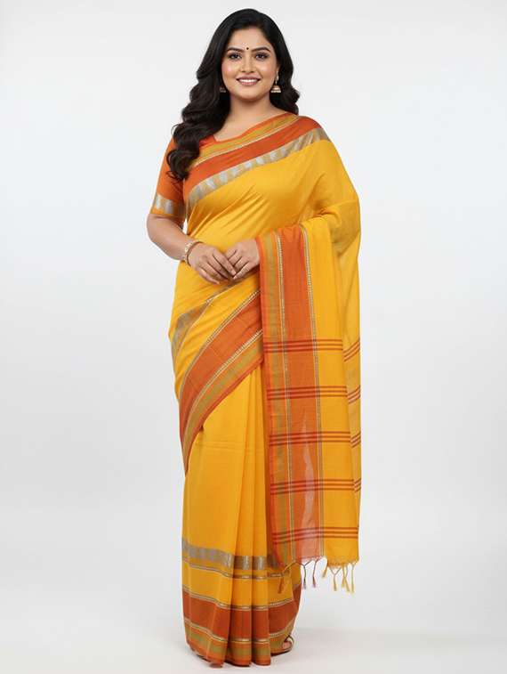 women self design handloom saree with blouse - 22505429 -  Standard Image - 1