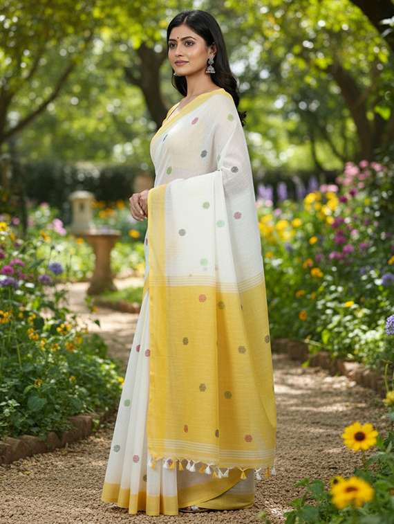 women self design handloom saree with blouse - 22505436 -  Standard Image - 1