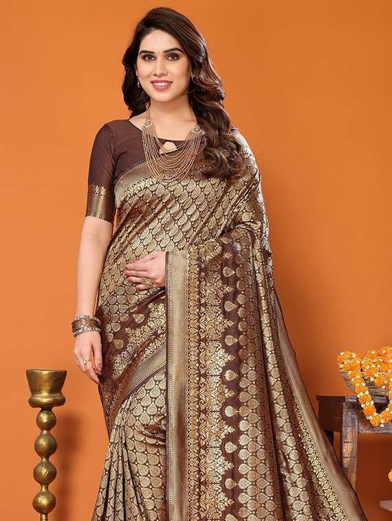 women self design banarasi saree with blouse - 22505573 -  Standard Image - 1